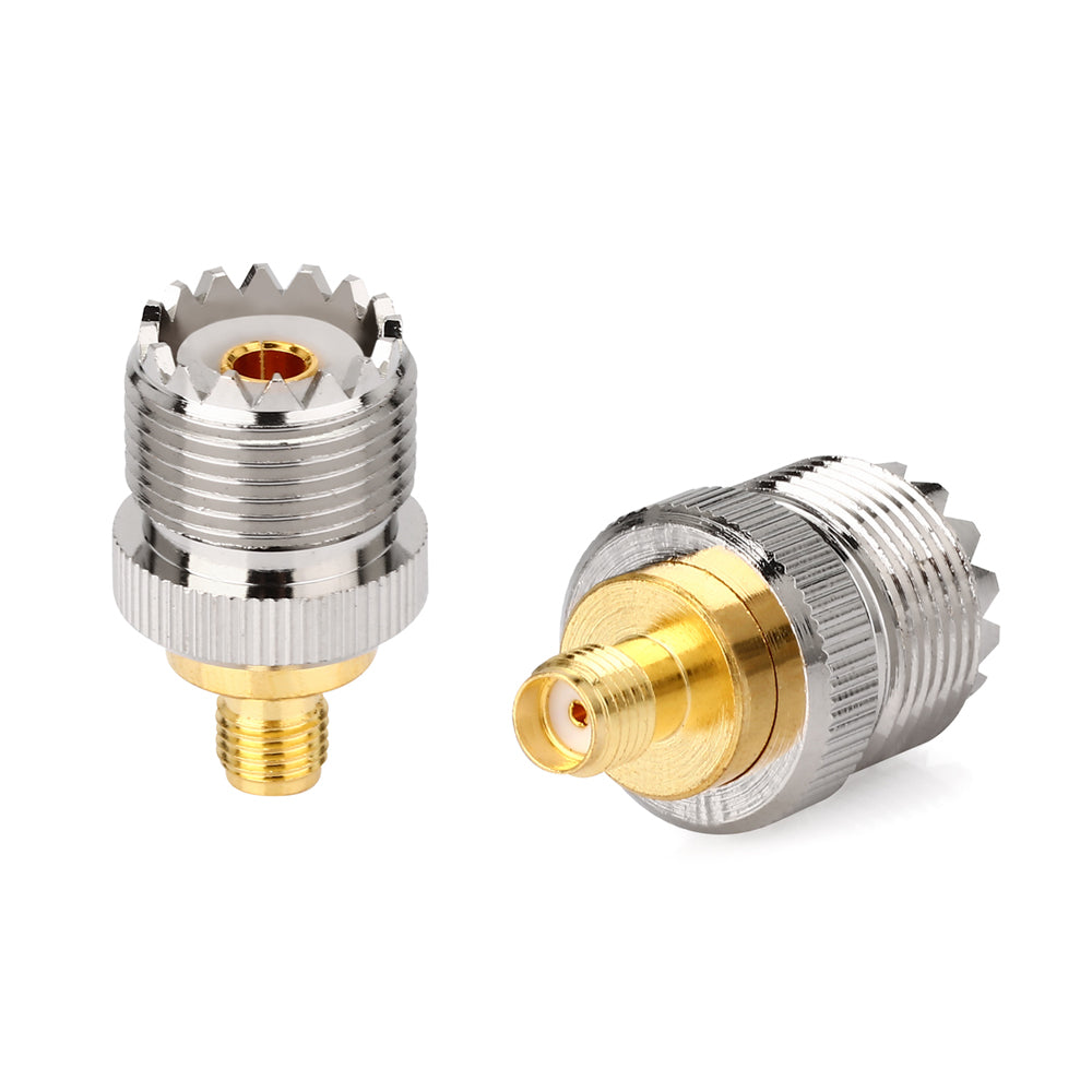 2-Pack SO239 Female to SMA Female Connector